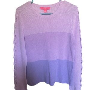 New Lilly Pulitzer Cortina Long Sleeve Sweater Periwinkle
Purple Ombre. Large